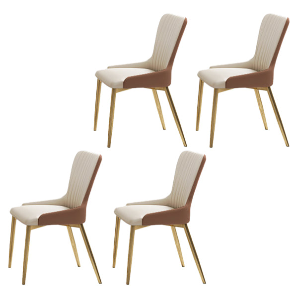 Glam 1/4/5/7 Pieces Scalable Dinette Set with White Sintered Stone Top Dining Table Set 4 White Chairs Clearhalo 'Dining Room Sets' 'Dining Tables & Seating' 'dining_room_set' 'furn' 'furn_dining_room_set' 'Furniture' 'furniture_dining_room_set' 'Kitchen & Dining Furniture' 4769706