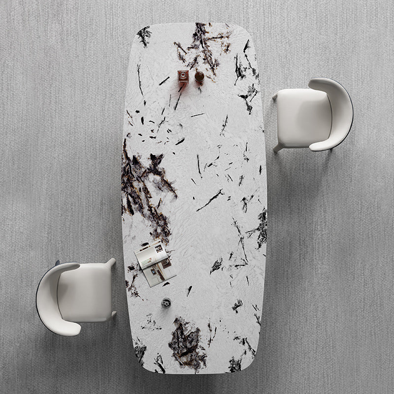 Glam 1/2/4/7 Pieces Dining Set Rectangle Sintered Stone Dining Table Set for Dining Areas 3 Pieces: Table, 2 Chairs Clearhalo 'Dining Room Sets' 'Dining Tables & Seating' 'dining_room_set' 'furn' 'furn_dining_room_set' 'Furniture' 'furniture_dining_room_set' 'Kitchen & Dining Furniture' 4769724