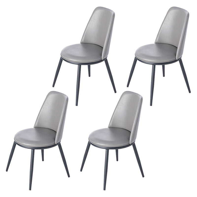 Modern 1/4/5/7 Pieces Rectangle Dinette Set with Sintered Stone Top Black Dining Table Set 4 Grey Chairs Clearhalo 'Dining Room Sets' 'Dining Tables & Seating' 'dining_room_set' 'furn' 'furn_dining_room_set' 'Furniture' 'furniture_dining_room_set' 'Kitchen & Dining Furniture' 4769741