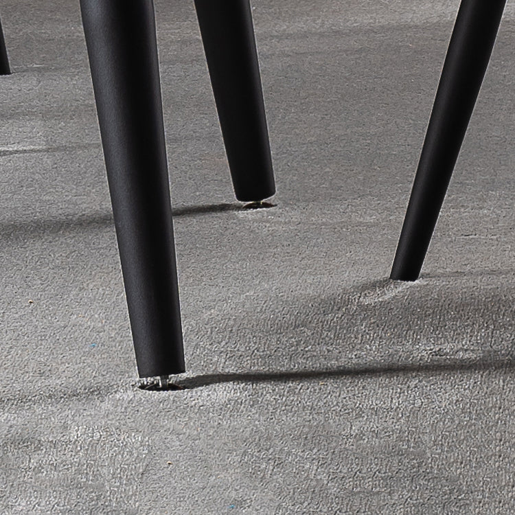 Modern 1/4/5/7 Pieces Rectangle Dinette Set with Sintered Stone Top Black Dining Table Set Clearhalo 'Dining Room Sets' 'Dining Tables & Seating' 'dining_room_set' 'furn' 'furn_dining_room_set' 'Furniture' 'furniture_dining_room_set' 'Kitchen & Dining Furniture' 4769750