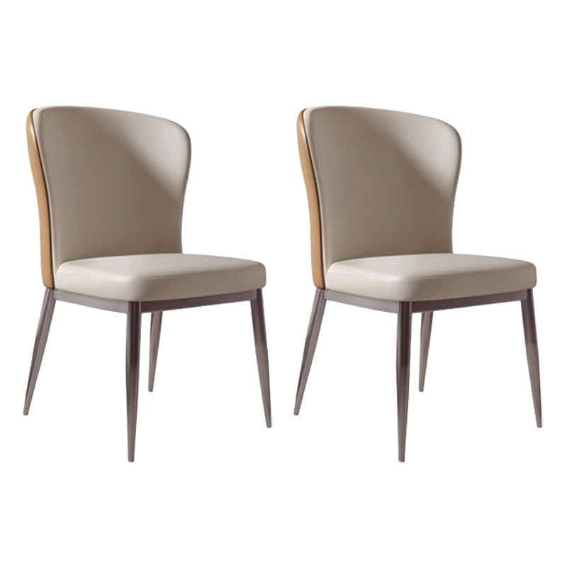 Nordic 1/2/5/6/7 Pieces Dining Set Sintered Stone Dining Table with Leather Chairs 2 White Chairs Clearhalo 'Dining Room Sets' 'Dining Tables & Seating' 'dining_room_set' 'furn' 'furn_dining_room_set' 'Furniture' 'furniture_dining_room_set' 'Kitchen & Dining Furniture' 4769773