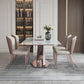 Nordic 1/2/5/6/7 Pieces Dining Set Sintered Stone Dining Table with Leather Chairs Clearhalo 'Dining Room Sets' 'Dining Tables & Seating' 'dining_room_set' 'furn' 'furn_dining_room_set' 'Furniture' 'furniture_dining_room_set' 'Kitchen & Dining Furniture' 4769776