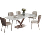 Nordic 1/2/5/6/7 Pieces Dining Set Sintered Stone Dining Table with Leather Chairs Clearhalo 'Dining Room Sets' 'Dining Tables & Seating' 'dining_room_set' 'furn' 'furn_dining_room_set' 'Furniture' 'furniture_dining_room_set' 'Kitchen & Dining Furniture' 4769778