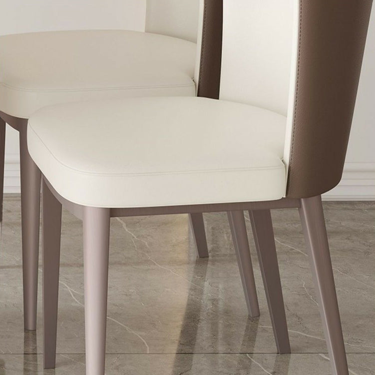 Nordic 1/2/5/6/7 Pieces Dining Set Sintered Stone Dining Table with Leather Chairs Clearhalo 'Dining Room Sets' 'Dining Tables & Seating' 'dining_room_set' 'furn' 'furn_dining_room_set' 'Furniture' 'furniture_dining_room_set' 'Kitchen & Dining Furniture' 4769780