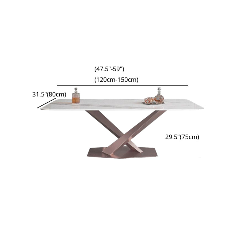 Nordic 1/2/5/6/7 Pieces Dining Set Sintered Stone Dining Table with Leather Chairs Clearhalo 'Dining Room Sets' 'Dining Tables & Seating' 'dining_room_set' 'furn' 'furn_dining_room_set' 'Furniture' 'furniture_dining_room_set' 'Kitchen & Dining Furniture' 4769787