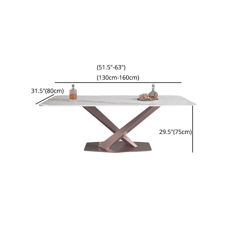 Nordic 1/2/5/6/7 Pieces Dining Set Sintered Stone Dining Table with Leather Chairs Clearhalo 'Dining Room Sets' 'Dining Tables & Seating' 'dining_room_set' 'furn' 'furn_dining_room_set' 'Furniture' 'furniture_dining_room_set' 'Kitchen & Dining Furniture' 4769788