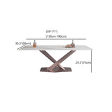Nordic 1/2/5/6/7 Pieces Dining Set Sintered Stone Dining Table with Leather Chairs Clearhalo 'Dining Room Sets' 'Dining Tables & Seating' 'dining_room_set' 'furn' 'furn_dining_room_set' 'Furniture' 'furniture_dining_room_set' 'Kitchen & Dining Furniture' 4769789