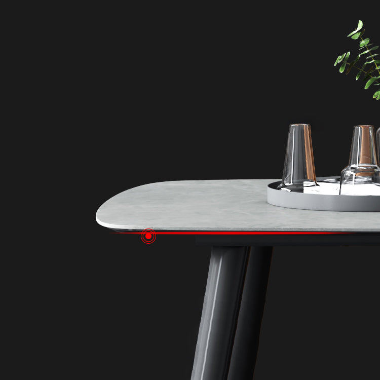 Modern 1/4/7 Pieces Dinette Set with Grey Sintered Stone Top Rectangle Dining Table Set Clearhalo 'Dining Room Sets' 'Dining Tables & Seating' 'dining_room_set' 'furn' 'furn_dining_room_set' 'Furniture' 'furniture_dining_room_set' 'Kitchen & Dining Furniture' 4769799