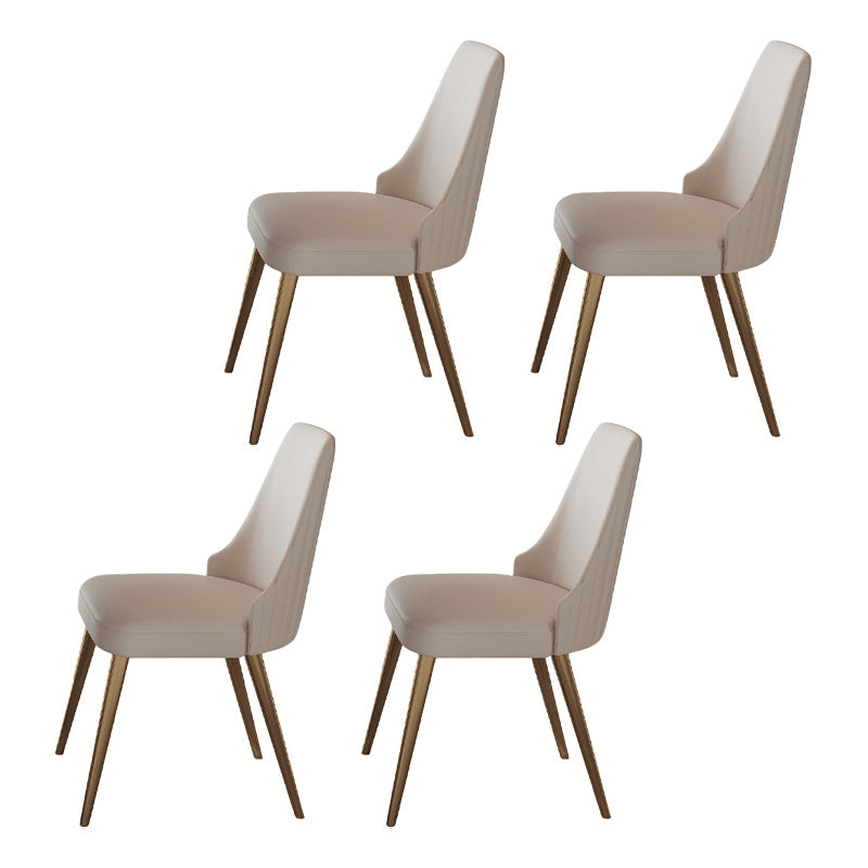 Glam 1/2/3/4/7 Pieces Dining Set Sintered Stone Dining Table Set for Dining Areas 4 White Chairs Clearhalo 'Dining Room Sets' 'Dining Tables & Seating' 'dining_room_set' 'furn' 'furn_dining_room_set' 'Furniture' 'furniture_dining_room_set' 'Kitchen & Dining Furniture' 4769810