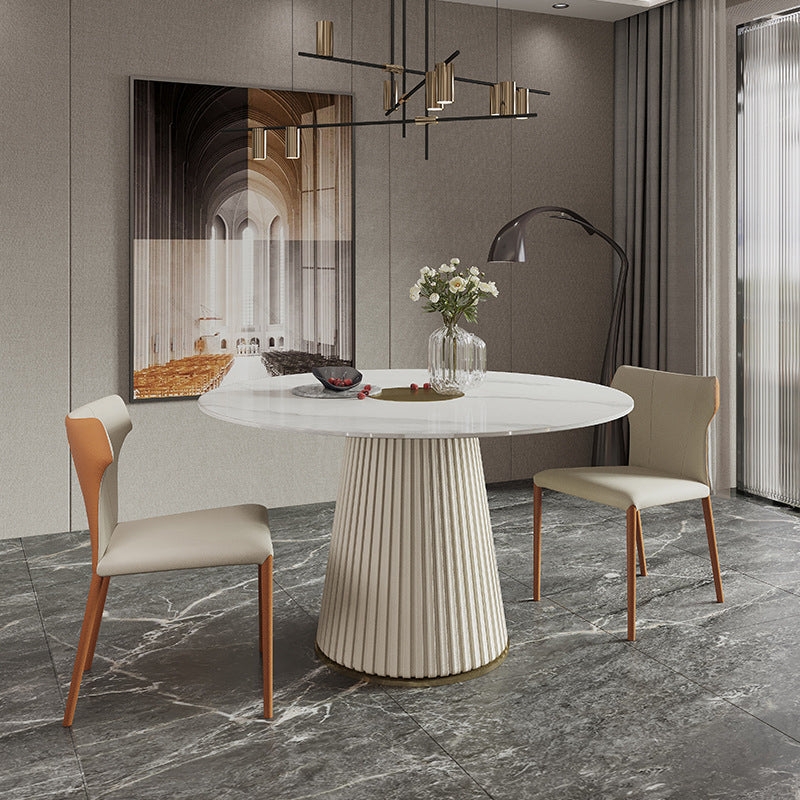 Glam 1/2/3/4/7 Pieces Dining Set Sintered Stone Dining Table Set for Dining Areas 3 Pieces: Table, 2 Chairs Clearhalo 'Dining Room Sets' 'Dining Tables & Seating' 'dining_room_set' 'furn' 'furn_dining_room_set' 'Furniture' 'furniture_dining_room_set' 'Kitchen & Dining Furniture' 4769812