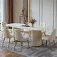 Glam 1/2/3/4/7 Pieces Dining Set Sintered Stone Dining Table Set for Dining Areas Clearhalo 'Dining Room Sets' 'Dining Tables & Seating' 'dining_room_set' 'furn' 'furn_dining_room_set' 'Furniture' 'furniture_dining_room_set' 'Kitchen & Dining Furniture' 4769816