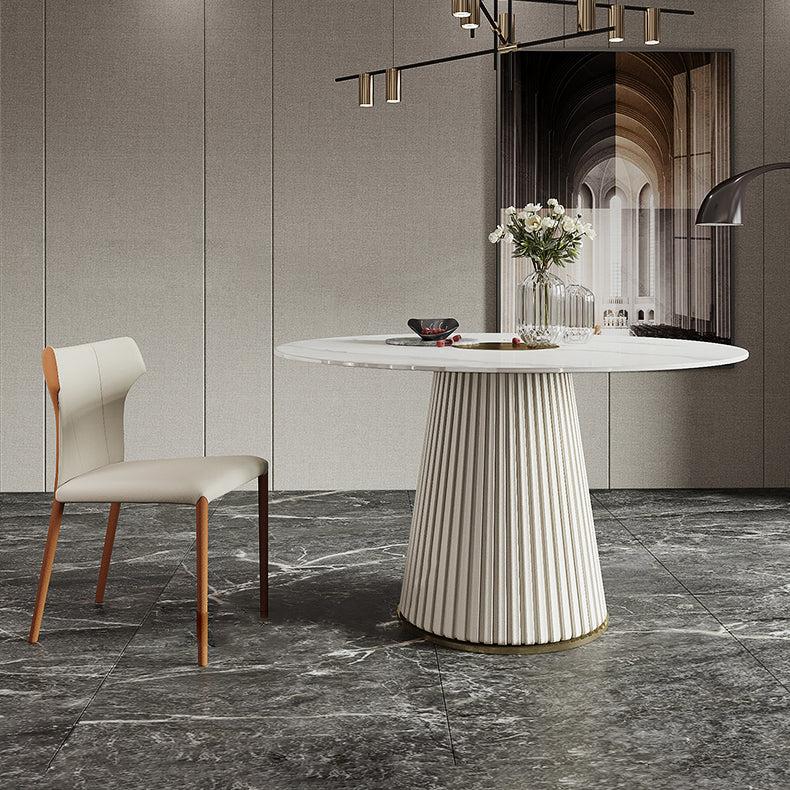 Glam 1/2/3/4/7 Pieces Dining Set Sintered Stone Dining Table Set for Dining Areas 2 Pieces: Table, 1 Chair Clearhalo 'Dining Room Sets' 'Dining Tables & Seating' 'dining_room_set' 'furn' 'furn_dining_room_set' 'Furniture' 'furniture_dining_room_set' 'Kitchen & Dining Furniture' 4769821