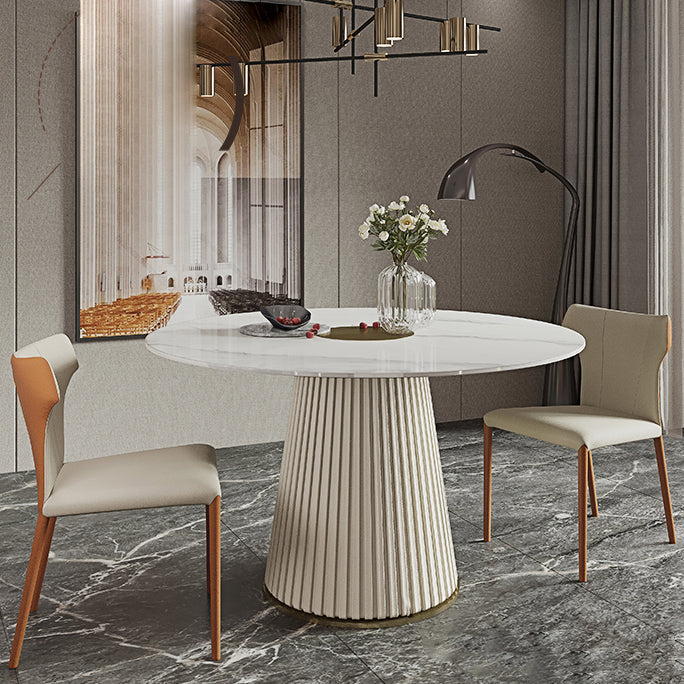 Glam 1/2/3/4/7 Pieces Dining Set Sintered Stone Dining Table Set for Dining Areas Clearhalo 'Dining Room Sets' 'Dining Tables & Seating' 'dining_room_set' 'furn' 'furn_dining_room_set' 'Furniture' 'furniture_dining_room_set' 'Kitchen & Dining Furniture' 4769824