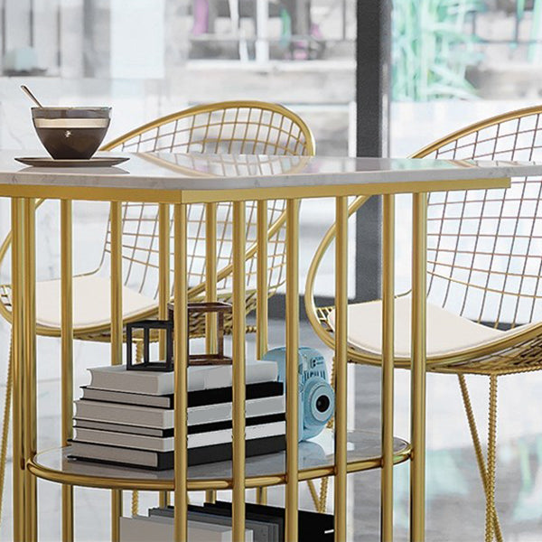 Rectangle White Dining Table Traditional Luxury Table with Gold Frame for Dining Room Clearhalo 'Dining Tables & Seating' 'Dining Tables' 'dining_table' 'furn' 'furn_dining_table' 'Furniture' 'furniture_dining_table' 'Kitchen & Dining Furniture' 'kitchen' 'kitchen_dining_table' 4769839