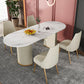 Double Pedestal Dinner Table Traditional Luxury Oval Dining Table for Home White 63"L x 31.5"W x 29.5"H Without Chairs Clearhalo 'Dining Tables & Seating' 'Dining Tables' 'dining_table' 'furn' 'furn_dining_table' 'Furniture' 'furniture_dining_table' 'Kitchen & Dining Furniture' 'kitchen' 'kitchen_dining_table' 4769856