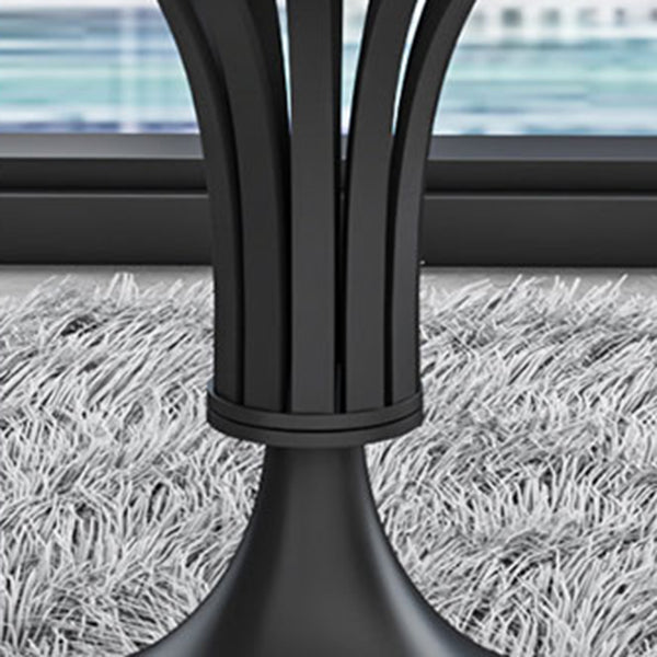 Round Luxury Style Dining Table Fixed Table with Sintered Stone Clearhalo 'Dining Tables & Seating' 'Dining Tables' 'dining_table' 'furn' 'furn_dining_table' 'Furniture' 'furniture_dining_table' 'Kitchen & Dining Furniture' 'kitchen' 'kitchen_dining_table' 4769879