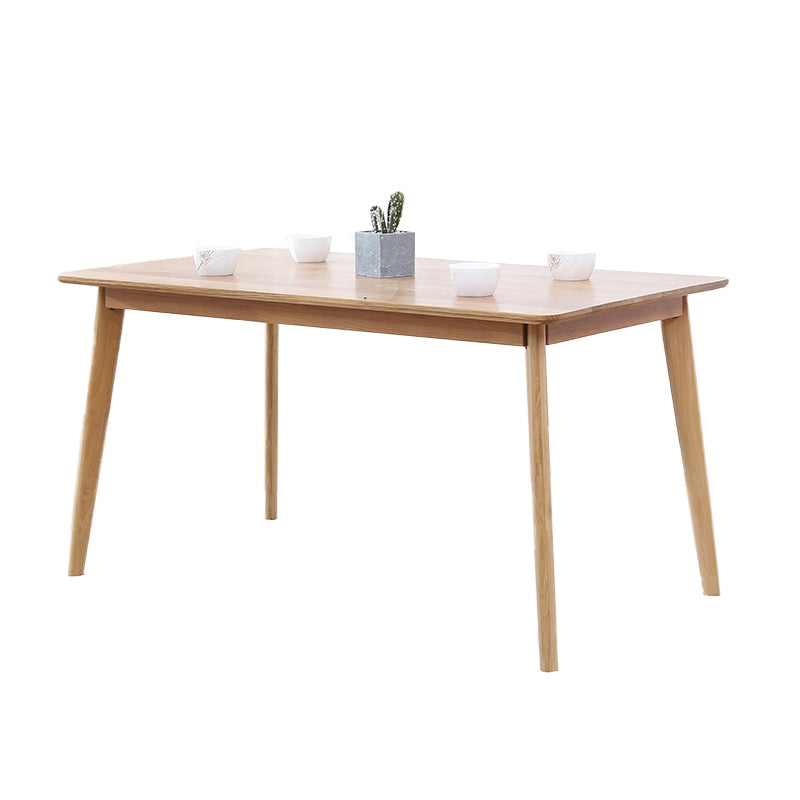 Modern Oak Wood Table for Restaurant Rectangle Dining Table with 4 Legs Without Chairs Clearhalo 'Dining Tables & Seating' 'Dining Tables' 'dining_table' 'furn' 'furn_dining_table' 'Furniture' 'furniture_dining_table' 'Kitchen & Dining Furniture' 'kitchen' 'kitchen_dining_table' 4769915