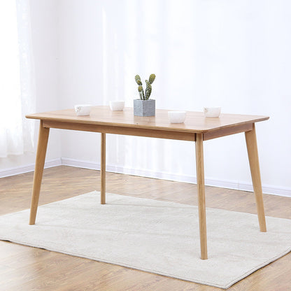 Modern Oak Wood Table for Restaurant Rectangle Dining Table with 4 Legs 47.2"L x 27.6"W x 29.5"H Without Chairs Clearhalo 'Dining Tables & Seating' 'Dining Tables' 'dining_table' 'furn' 'furn_dining_table' 'Furniture' 'furniture_dining_table' 'Kitchen & Dining Furniture' 'kitchen' 'kitchen_dining_table' 4769917