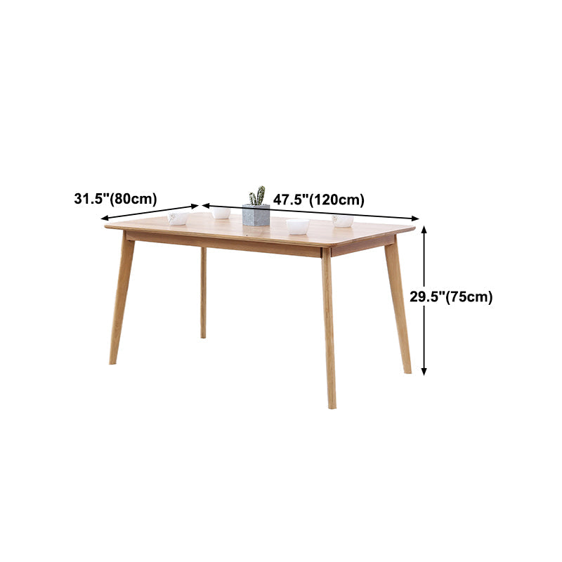 Modern Oak Wood Table for Restaurant Rectangle Dining Table with 4 Legs Clearhalo 'Dining Tables & Seating' 'Dining Tables' 'dining_table' 'furn' 'furn_dining_table' 'Furniture' 'furniture_dining_table' 'Kitchen & Dining Furniture' 'kitchen' 'kitchen_dining_table' 4769922
