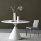 Metal Modern Round Dining Table Sintered Stone Table for Dining Room White 39.4"L x 39.4"W x 29.5"H Without Chairs Clearhalo 'Dining Tables & Seating' 'Dining Tables' 'dining_table' 'furn' 'furn_dining_table' 'Furniture' 'furniture_dining_table' 'Kitchen & Dining Furniture' 'kitchen' 'kitchen_dining_table' 4769928