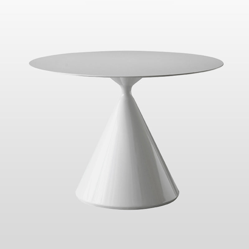Metal Modern Round Dining Table Sintered Stone Table for Dining Room White Without Chairs Clearhalo 'Dining Tables & Seating' 'Dining Tables' 'dining_table' 'furn' 'furn_dining_table' 'Furniture' 'furniture_dining_table' 'Kitchen & Dining Furniture' 'kitchen' 'kitchen_dining_table' 4769929