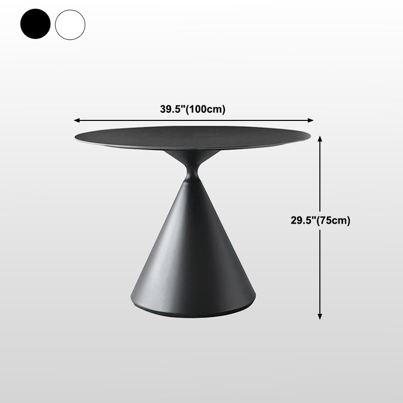 Metal Modern Round Dining Table Sintered Stone Table for Dining Room Clearhalo 'Dining Tables & Seating' 'Dining Tables' 'dining_table' 'furn' 'furn_dining_table' 'Furniture' 'furniture_dining_table' 'Kitchen & Dining Furniture' 'kitchen' 'kitchen_dining_table' 4769936