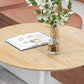 Metal Modern Round Dining Table Pine Wood Top Table for Kitchen Clearhalo 'Dining Tables & Seating' 'Dining Tables' 'dining_table' 'furn' 'furn_dining_table' 'Furniture' 'furniture_dining_table' 'Kitchen & Dining Furniture' 'kitchen' 'kitchen_dining_table' 4769958