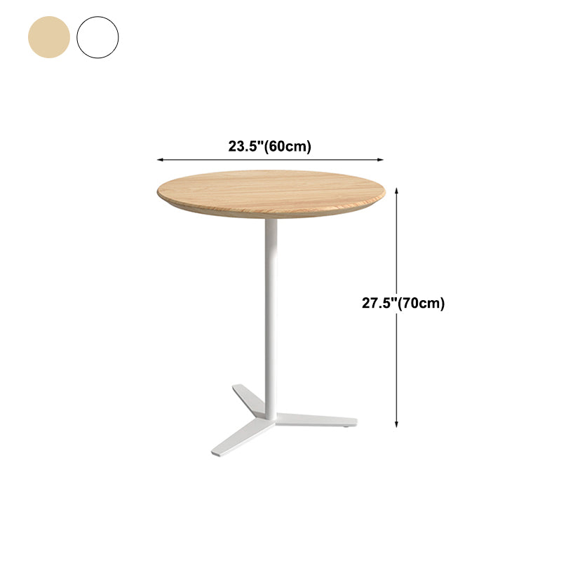 Metal Modern Round Dining Table Pine Wood Top Table for Kitchen Clearhalo 'Dining Tables & Seating' 'Dining Tables' 'dining_table' 'furn' 'furn_dining_table' 'Furniture' 'furniture_dining_table' 'Kitchen & Dining Furniture' 'kitchen' 'kitchen_dining_table' 4769968