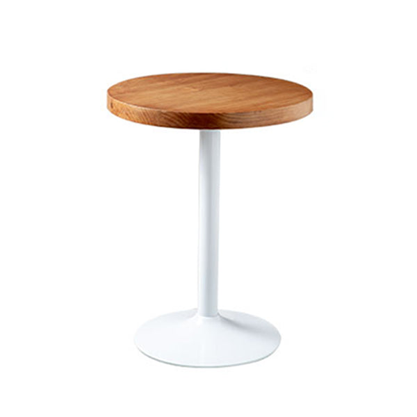 Metal Industrial Indoor Table Pine Solid Wood Top Table for Dining Room Round 23.6"L x 23.6"W x 29.5"H Without Chairs Clearhalo 'Dining Tables & Seating' 'Dining Tables' 'dining_table' 'furn' 'furn_dining_table' 'Furniture' 'furniture_dining_table' 'Kitchen & Dining Furniture' 'kitchen' 'kitchen_dining_table' 4769970