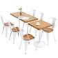 Metal Industrial Indoor Table Pine Solid Wood Top Table for Dining Room Clearhalo 'Dining Tables & Seating' 'Dining Tables' 'dining_table' 'furn' 'furn_dining_table' 'Furniture' 'furniture_dining_table' 'Kitchen & Dining Furniture' 'kitchen' 'kitchen_dining_table' 4769979