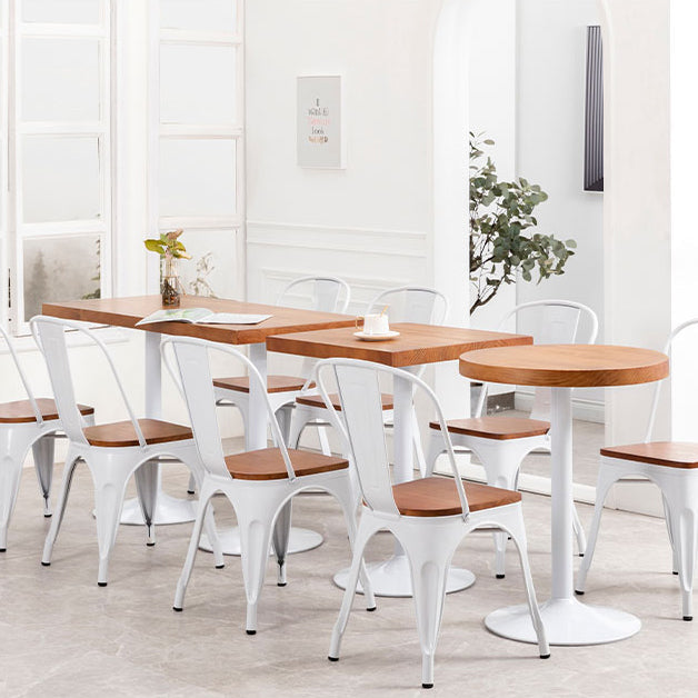 Metal Industrial Indoor Table Pine Solid Wood Top Table for Dining Room Clearhalo 'Dining Tables & Seating' 'Dining Tables' 'dining_table' 'furn' 'furn_dining_table' 'Furniture' 'furniture_dining_table' 'Kitchen & Dining Furniture' 'kitchen' 'kitchen_dining_table' 4769980