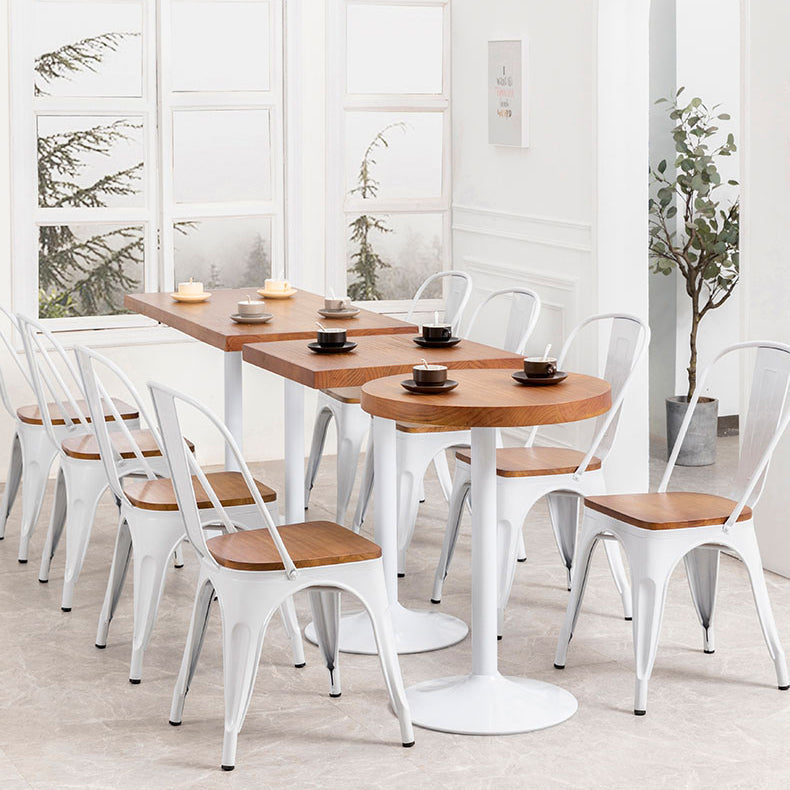 Metal Industrial Indoor Table Pine Solid Wood Top Table for Dining Room Clearhalo 'Dining Tables & Seating' 'Dining Tables' 'dining_table' 'furn' 'furn_dining_table' 'Furniture' 'furniture_dining_table' 'Kitchen & Dining Furniture' 'kitchen' 'kitchen_dining_table' 4769981