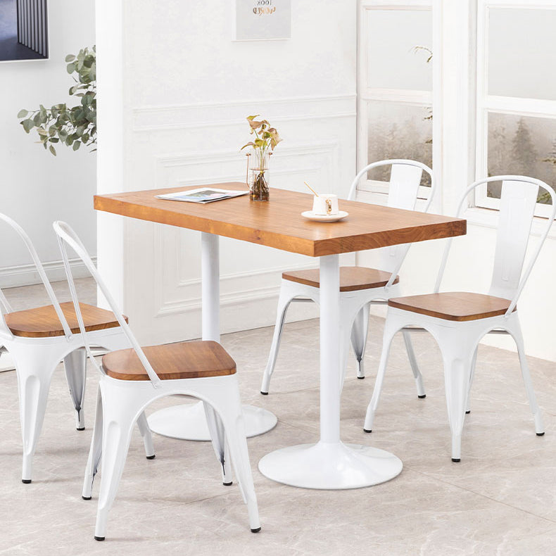 Metal Industrial Indoor Table Pine Solid Wood Top Table for Dining Room Clearhalo 'Dining Tables & Seating' 'Dining Tables' 'dining_table' 'furn' 'furn_dining_table' 'Furniture' 'furniture_dining_table' 'Kitchen & Dining Furniture' 'kitchen' 'kitchen_dining_table' 4769983