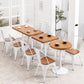 Metal Industrial Indoor Table Pine Solid Wood Top Table for Dining Room Clearhalo 'Dining Tables & Seating' 'Dining Tables' 'dining_table' 'furn' 'furn_dining_table' 'Furniture' 'furniture_dining_table' 'Kitchen & Dining Furniture' 'kitchen' 'kitchen_dining_table' 4769984