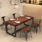 Solid Wood Dining Table Industrial Dining Table with Black Frame 47.2"L x 27.6"W x 29.5"H Without Chairs Clearhalo 'Dining Tables & Seating' 'Dining Tables' 'dining_table' 'furn' 'furn_dining_table' 'Furniture' 'furniture_dining_table' 'Kitchen & Dining Furniture' 'kitchen' 'kitchen_dining_table' 4769991