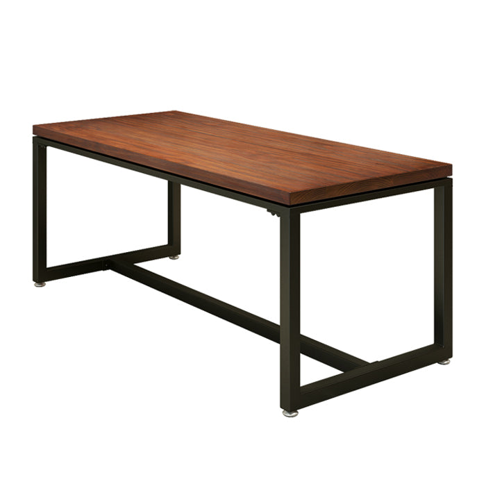 Solid Wood Dining Table Industrial Dining Table with Black Frame Without Chairs Clearhalo 'Dining Tables & Seating' 'Dining Tables' 'dining_table' 'furn' 'furn_dining_table' 'Furniture' 'furniture_dining_table' 'Kitchen & Dining Furniture' 'kitchen' 'kitchen_dining_table' 4769995