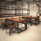 Solid Wood Dining Table Industrial Dining Table with Black Frame Clearhalo 'Dining Tables & Seating' 'Dining Tables' 'dining_table' 'furn' 'furn_dining_table' 'Furniture' 'furniture_dining_table' 'Kitchen & Dining Furniture' 'kitchen' 'kitchen_dining_table' 4770000