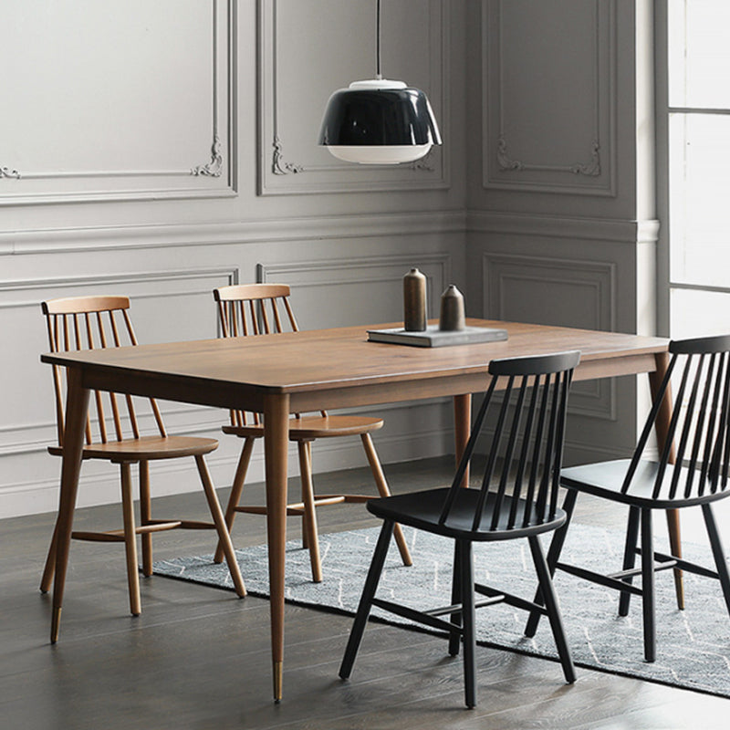 Luxury Pine Wood Table for Restaurant Rectangle Dining Table with 4 Legs 70.9"L x 31.5"W x 29.5"H Without Chairs Clearhalo 'Dining Tables & Seating' 'Dining Tables' 'dining_table' 'furn' 'furn_dining_table' 'Furniture' 'furniture_dining_table' 'Kitchen & Dining Furniture' 'kitchen' 'kitchen_dining_table' 4770007