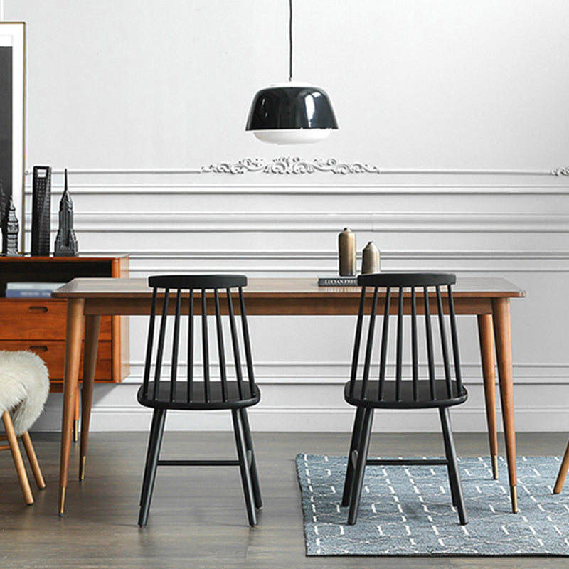Luxury Pine Wood Table for Restaurant Rectangle Dining Table with 4 Legs 59.1"L x 31.5"W x 29.5"H Without Chairs Clearhalo 'Dining Tables & Seating' 'Dining Tables' 'dining_table' 'furn' 'furn_dining_table' 'Furniture' 'furniture_dining_table' 'Kitchen & Dining Furniture' 'kitchen' 'kitchen_dining_table' 4770008