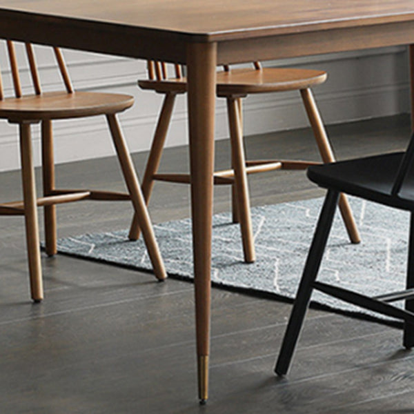 Luxury Pine Wood Table for Restaurant Rectangle Dining Table with 4 Legs Clearhalo 'Dining Tables & Seating' 'Dining Tables' 'dining_table' 'furn' 'furn_dining_table' 'Furniture' 'furniture_dining_table' 'Kitchen & Dining Furniture' 'kitchen' 'kitchen_dining_table' 4770010