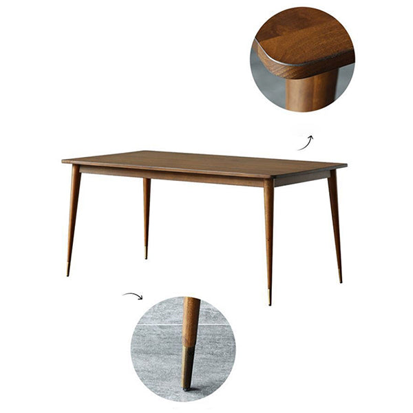 Luxury Pine Wood Table for Restaurant Rectangle Dining Table with 4 Legs Clearhalo 'Dining Tables & Seating' 'Dining Tables' 'dining_table' 'furn' 'furn_dining_table' 'Furniture' 'furniture_dining_table' 'Kitchen & Dining Furniture' 'kitchen' 'kitchen_dining_table' 4770012