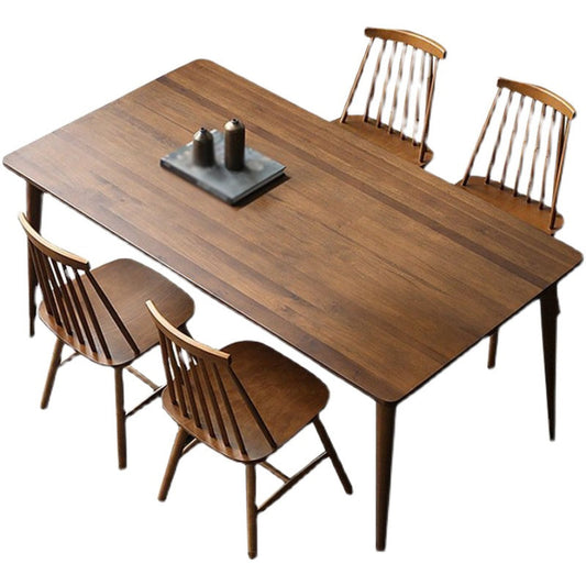 Luxury Pine Wood Table for Restaurant Rectangle Dining Table with 4 Legs Clearhalo 'Dining Tables & Seating' 'Dining Tables' 'dining_table' 'furn' 'furn_dining_table' 'Furniture' 'furniture_dining_table' 'Kitchen & Dining Furniture' 'kitchen' 'kitchen_dining_table' 4770014
