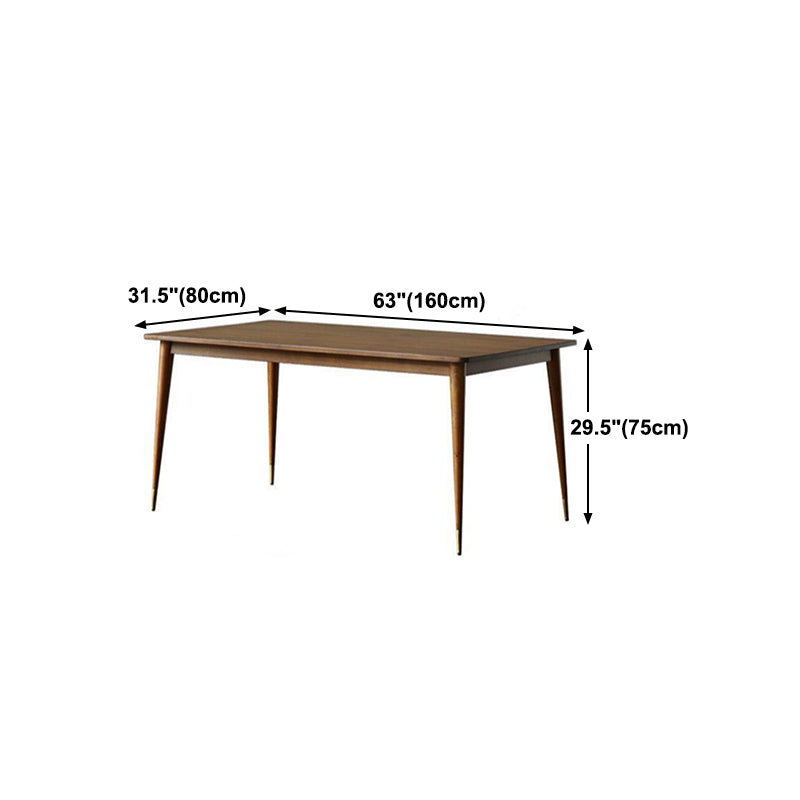 Luxury Pine Wood Table for Restaurant Rectangle Dining Table with 4 Legs Clearhalo 'Dining Tables & Seating' 'Dining Tables' 'dining_table' 'furn' 'furn_dining_table' 'Furniture' 'furniture_dining_table' 'Kitchen & Dining Furniture' 'kitchen' 'kitchen_dining_table' 4770018