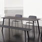 Modern Solid Wood Dinette Table Rectangle Home Desk 4 Legs Dining Table Black 55.1"L x 29.5"W x 28.7"H Without Chairs Clearhalo 'Dining Tables & Seating' 'Dining Tables' 'dining_table' 'furn' 'furn_dining_table' 'Furniture' 'furniture_dining_table' 'Kitchen & Dining Furniture' 'kitchen' 'kitchen_dining_table' 4770021