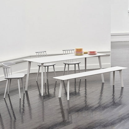 Modern Solid Wood Dinette Table Rectangle Home Desk 4 Legs Dining Table White Without Chairs Clearhalo 'Dining Tables & Seating' 'Dining Tables' 'dining_table' 'furn' 'furn_dining_table' 'Furniture' 'furniture_dining_table' 'Kitchen & Dining Furniture' 'kitchen' 'kitchen_dining_table' 4770023