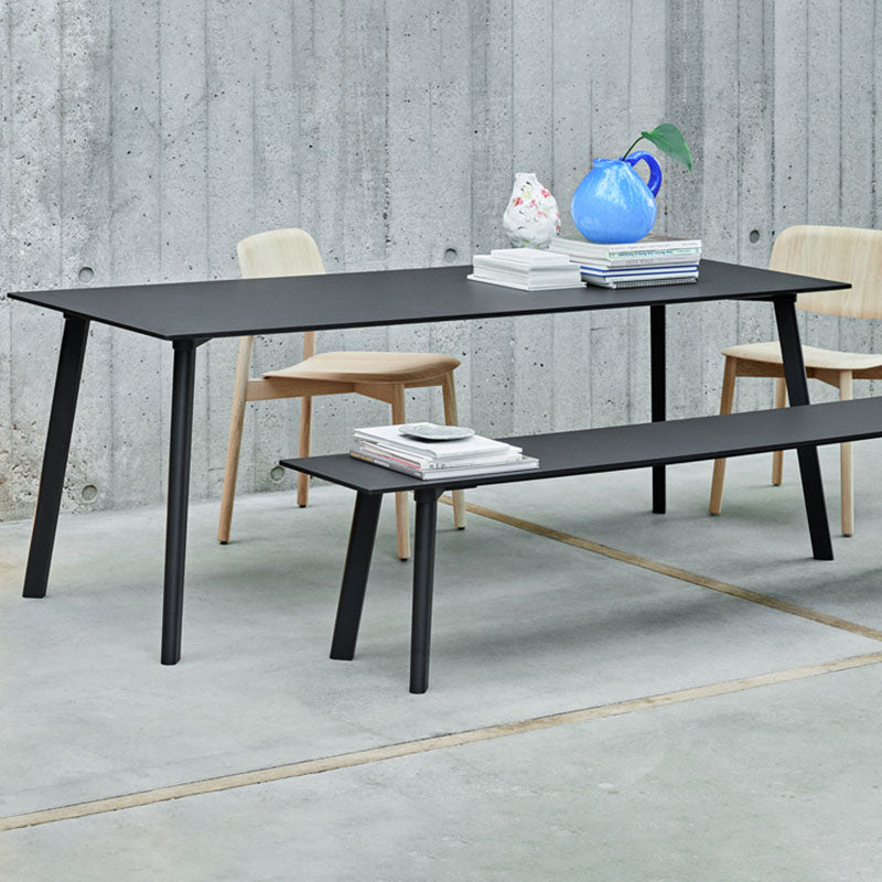 Modern Solid Wood Dinette Table Rectangle Home Desk 4 Legs Dining Table Black 70.9"L x 29.5"W x 28.7"H Without Chairs Clearhalo 'Dining Tables & Seating' 'Dining Tables' 'dining_table' 'furn' 'furn_dining_table' 'Furniture' 'furniture_dining_table' 'Kitchen & Dining Furniture' 'kitchen' 'kitchen_dining_table' 4770024