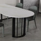 Sintered Stone Top Table with Double Pedestal Modern White Table for Restaurant Clearhalo 'Dining Tables & Seating' 'Dining Tables' 'dining_table' 'furn' 'furn_dining_table' 'Furniture' 'furniture_dining_table' 'Kitchen & Dining Furniture' 'kitchen' 'kitchen_dining_table' 4770043