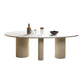 Modern Stone Top Dinette Table Oval Home Kitchen Dinner Tripod Dining Table White Without Chairs Clearhalo 'Dining Tables & Seating' 'Dining Tables' 'dining_table' 'furn' 'furn_dining_table' 'Furniture' 'furniture_dining_table' 'Kitchen & Dining Furniture' 'kitchen' 'kitchen_dining_table' 4770098