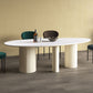 Modern Stone Top Dinette Table Oval Home Kitchen Dinner Tripod Dining Table Clearhalo 'Dining Tables & Seating' 'Dining Tables' 'dining_table' 'furn' 'furn_dining_table' 'Furniture' 'furniture_dining_table' 'Kitchen & Dining Furniture' 'kitchen' 'kitchen_dining_table' 4770102