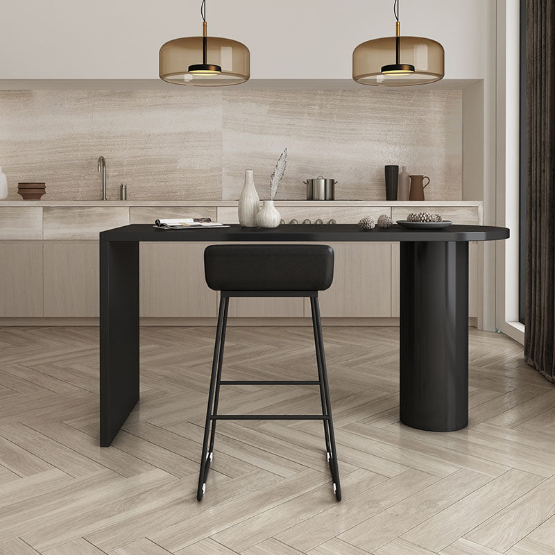 Irregular Shape Solid Wood Table for Restaurant Modern Island Table with Double Pedestal Clearhalo 'Dining Tables & Seating' 'Dining Tables' 'dining_table' 'furn' 'furn_dining_table' 'Furniture' 'furniture_dining_table' 'Kitchen & Dining Furniture' 'kitchen' 'kitchen_dining_table' 4770135